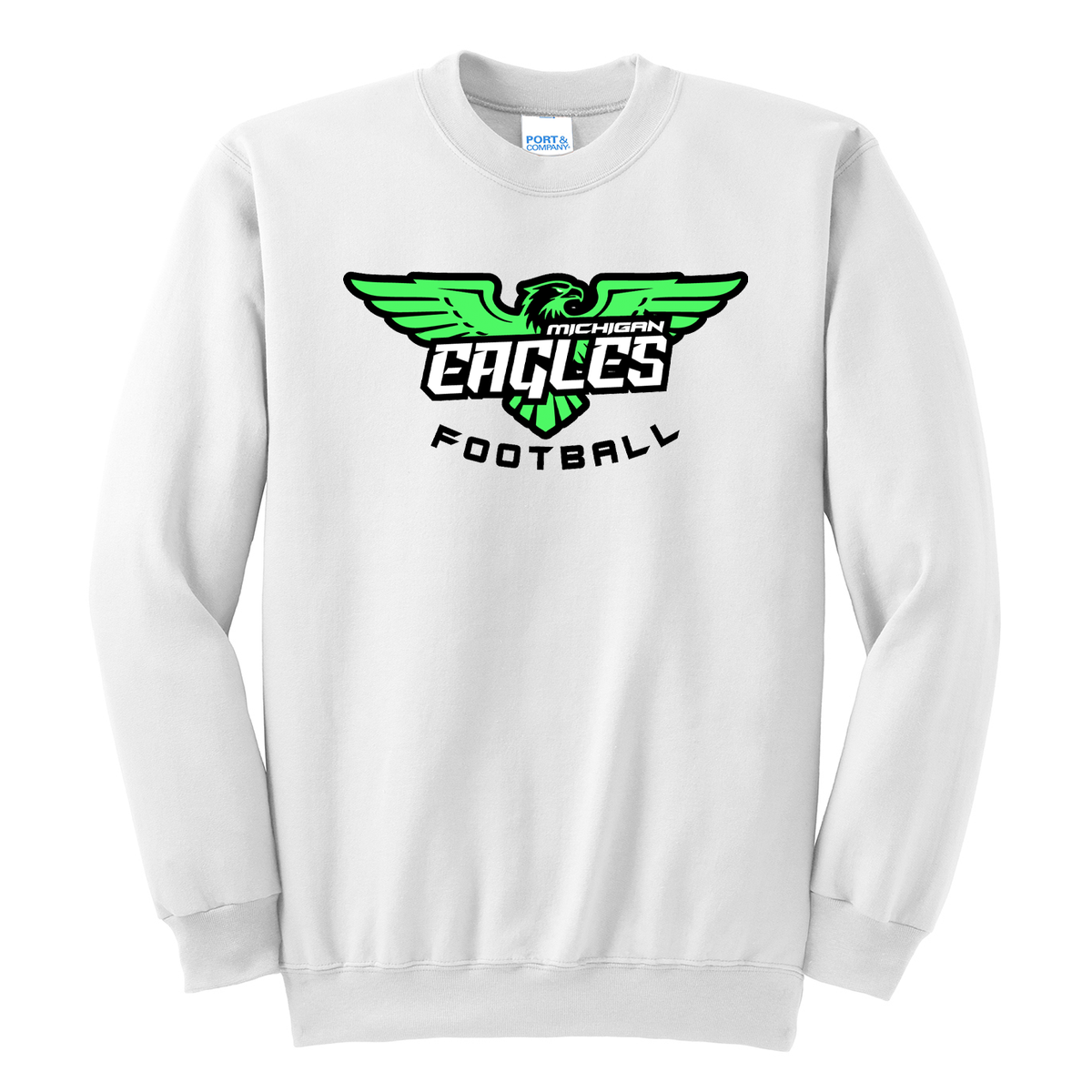 Michigan Eagles Football Crew Neck Sweater