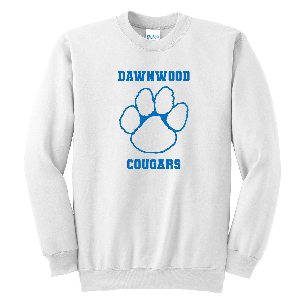 Dawnwood Middle School Glitter Logo Crew Neck Sweater