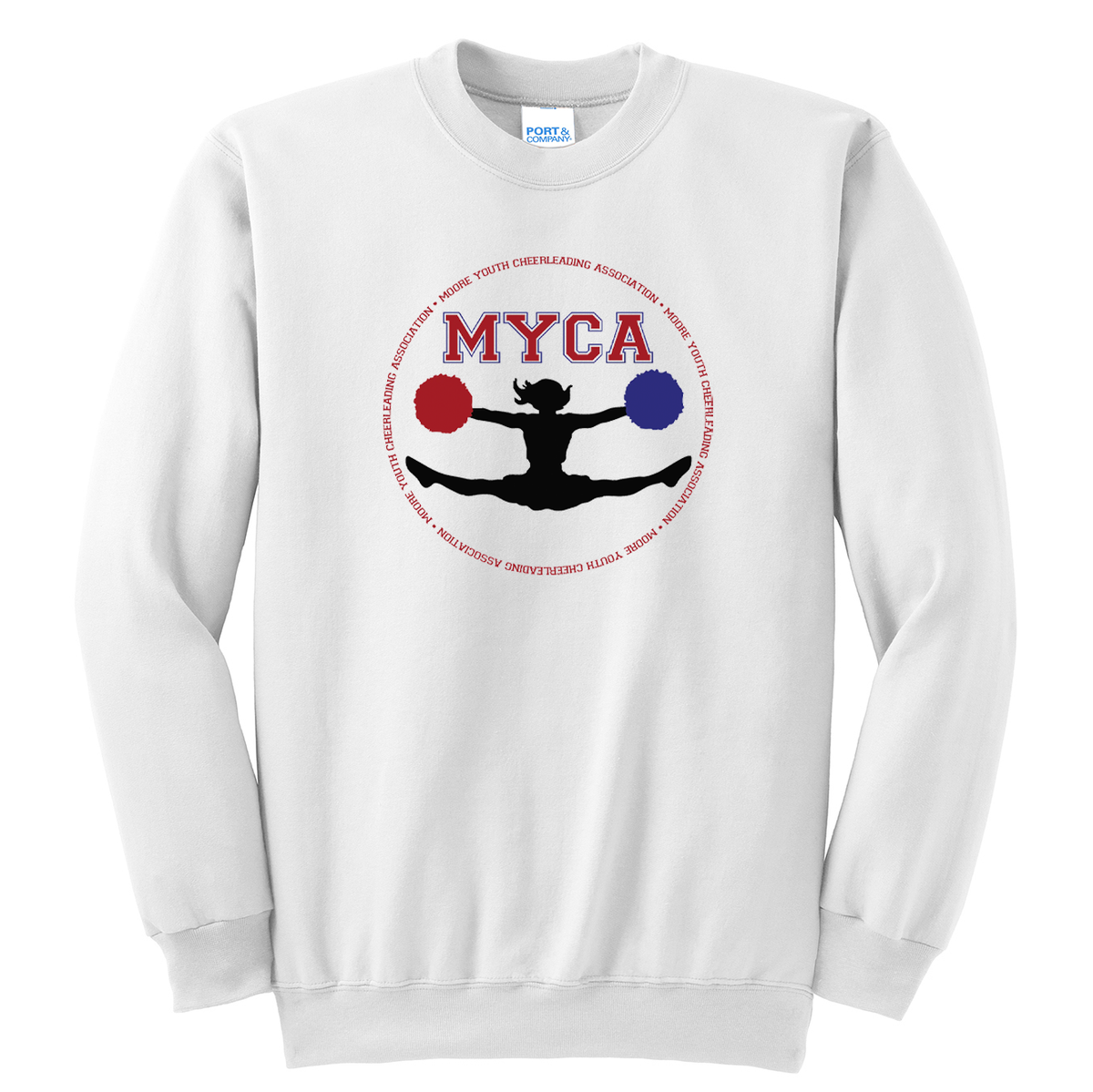 Moore Youth Cheer Crew Neck Sweater