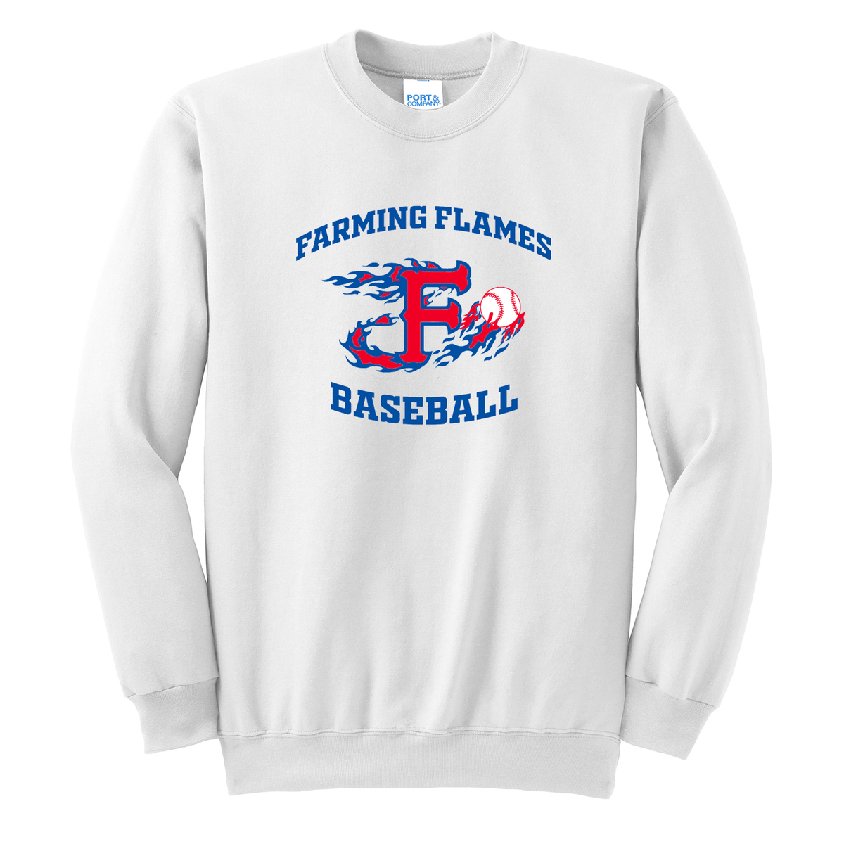 Farming Flames Baseball Club Crew Neck Sweater