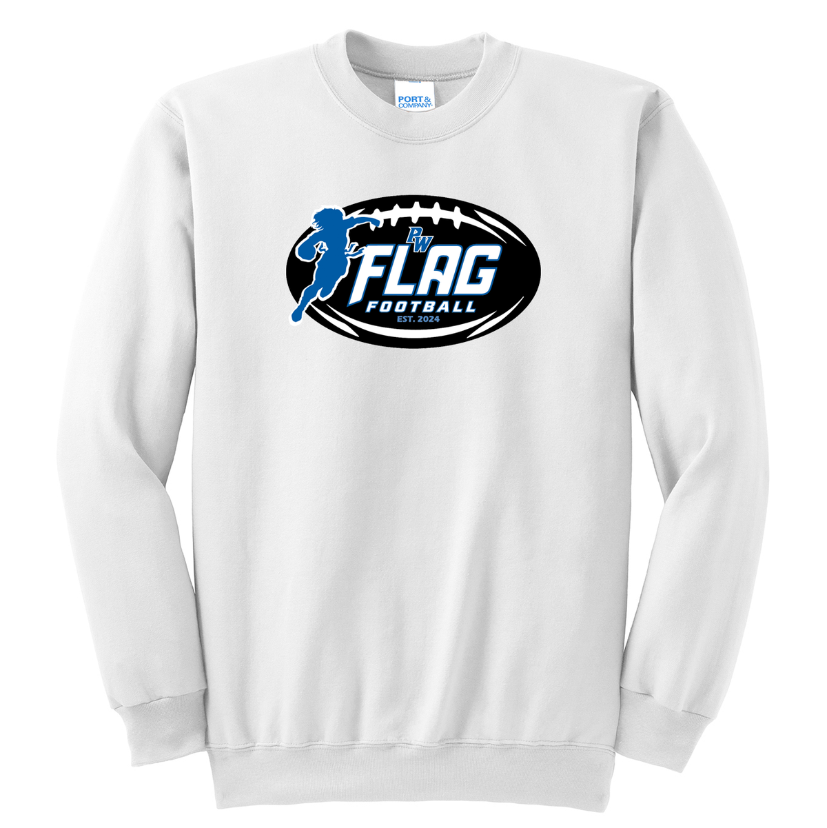 Port Washington Flag Football Crew Neck Sweater