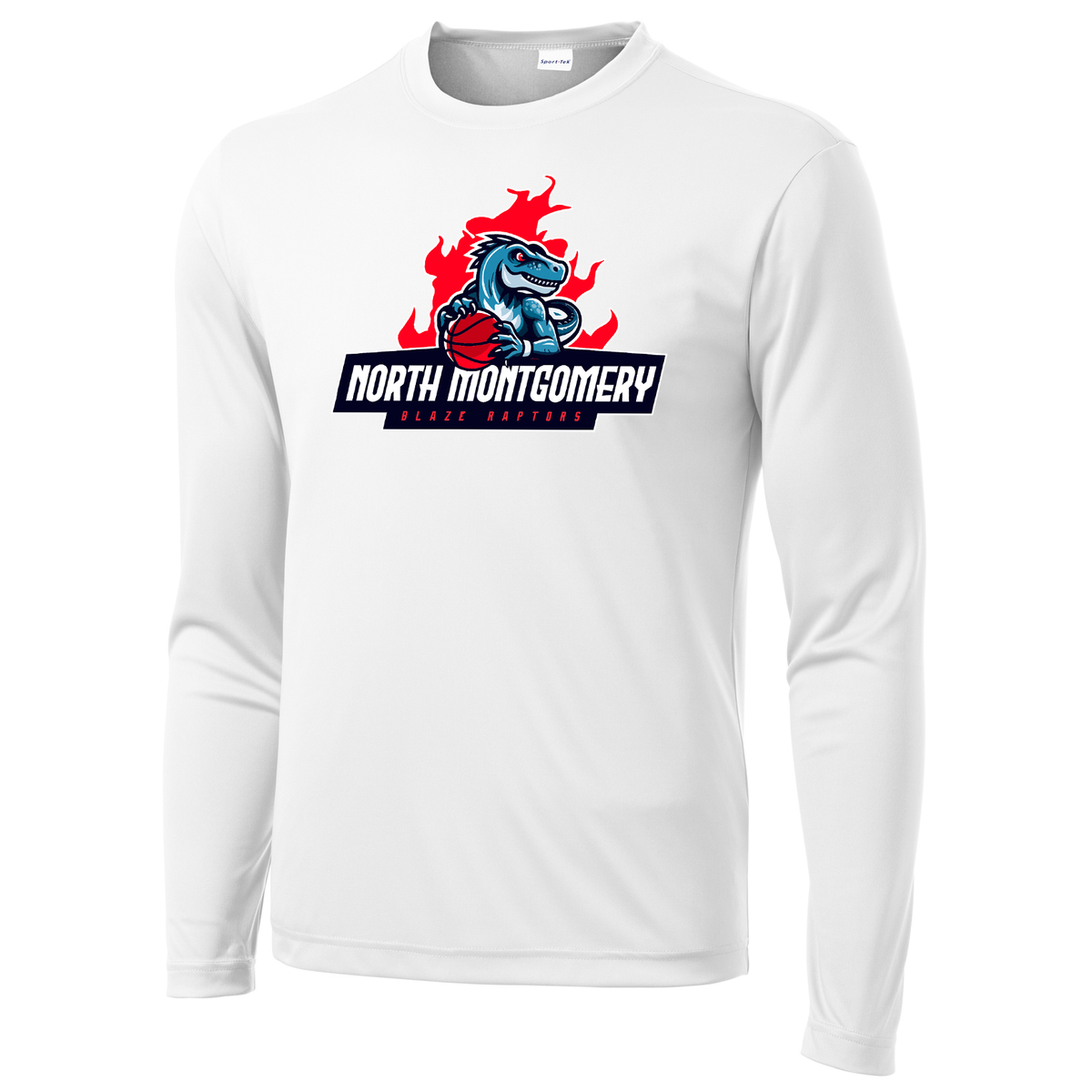 Blaze Raptors Basketball Long Sleeve Performance Shirt