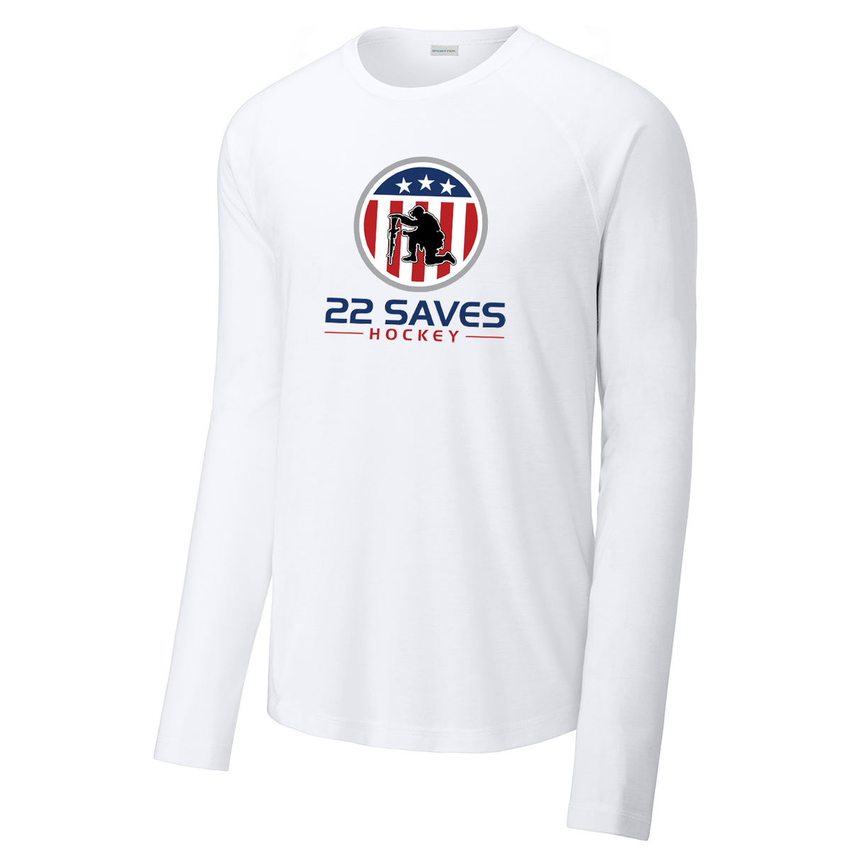 22 Saves Hockey Long Sleeve Raglan CottonTouch