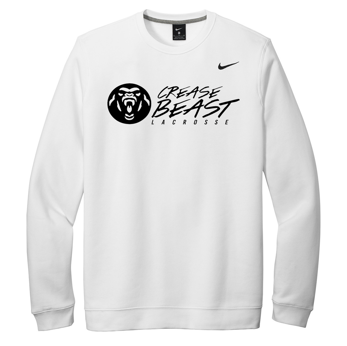 Crease Beast Lacrosse Nike Fleece Crew Neck