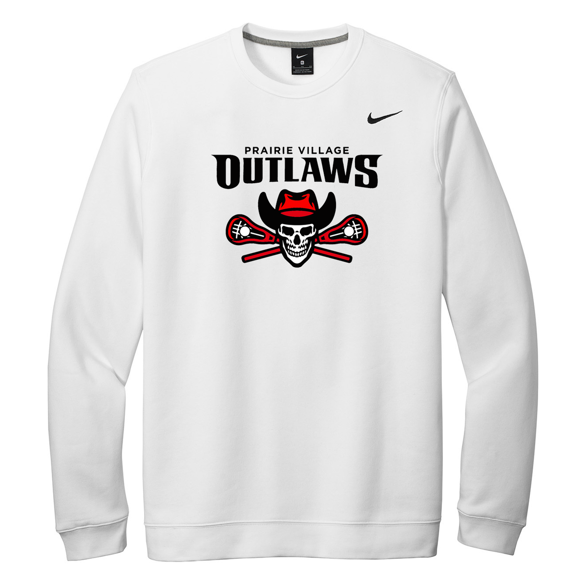 Prairie Village Outlaws Lacrosse Nike Fleece Crew Neck