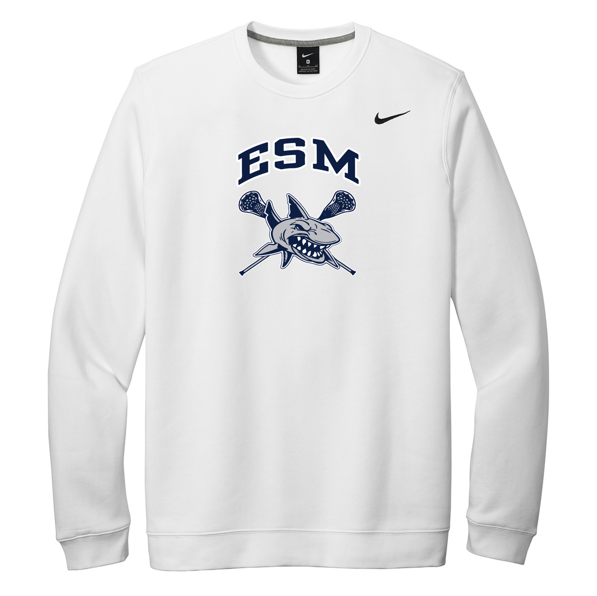 ESM Sharks Lacrosse Nike Fleece Crew Neck