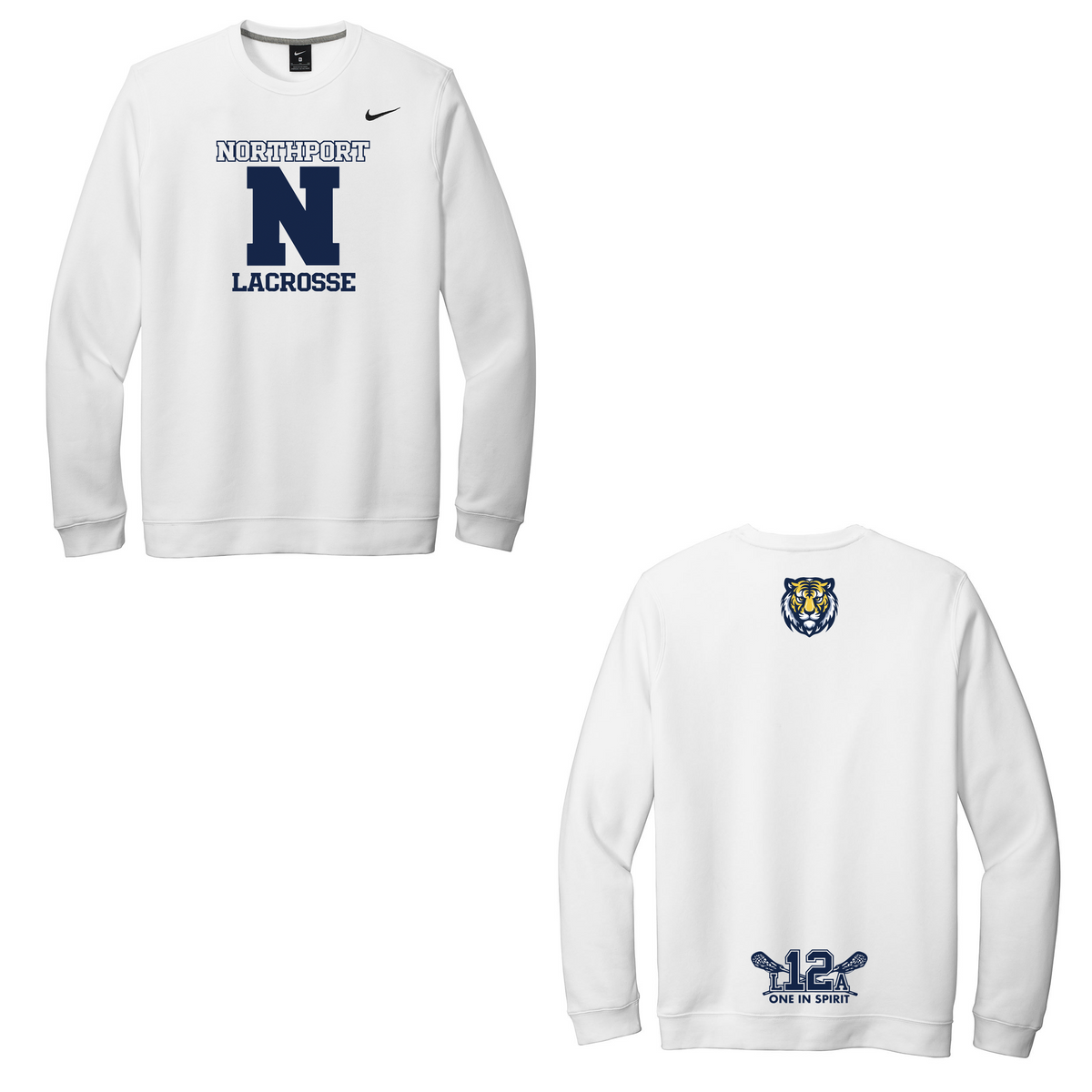 Northport High School Lacrosse Nike Fleece Crew Neck