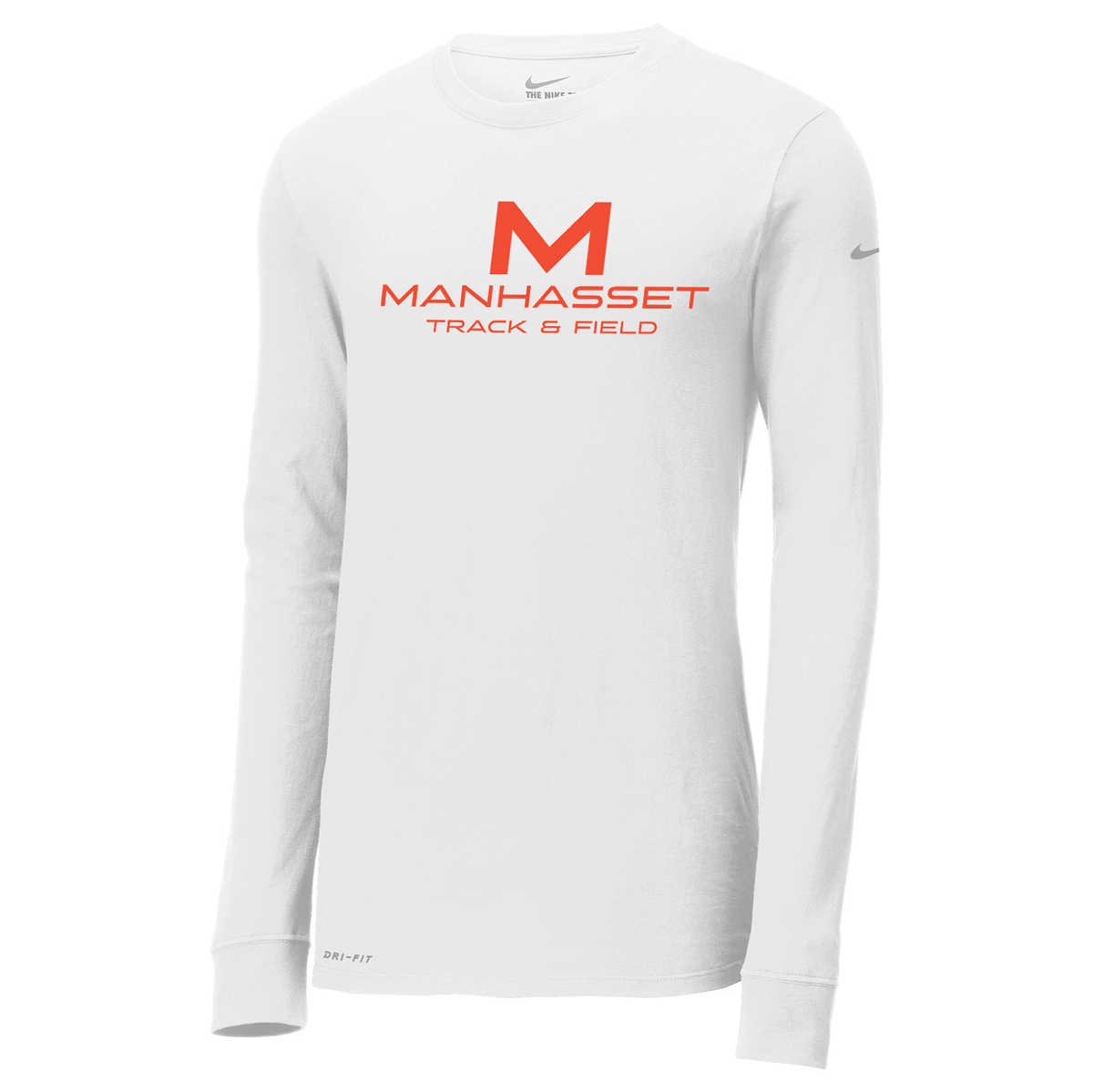 Manhasset Track & Field Nike Dri-FIT Long Sleeve Tee  *SMALL "M" ON BACK NECK*