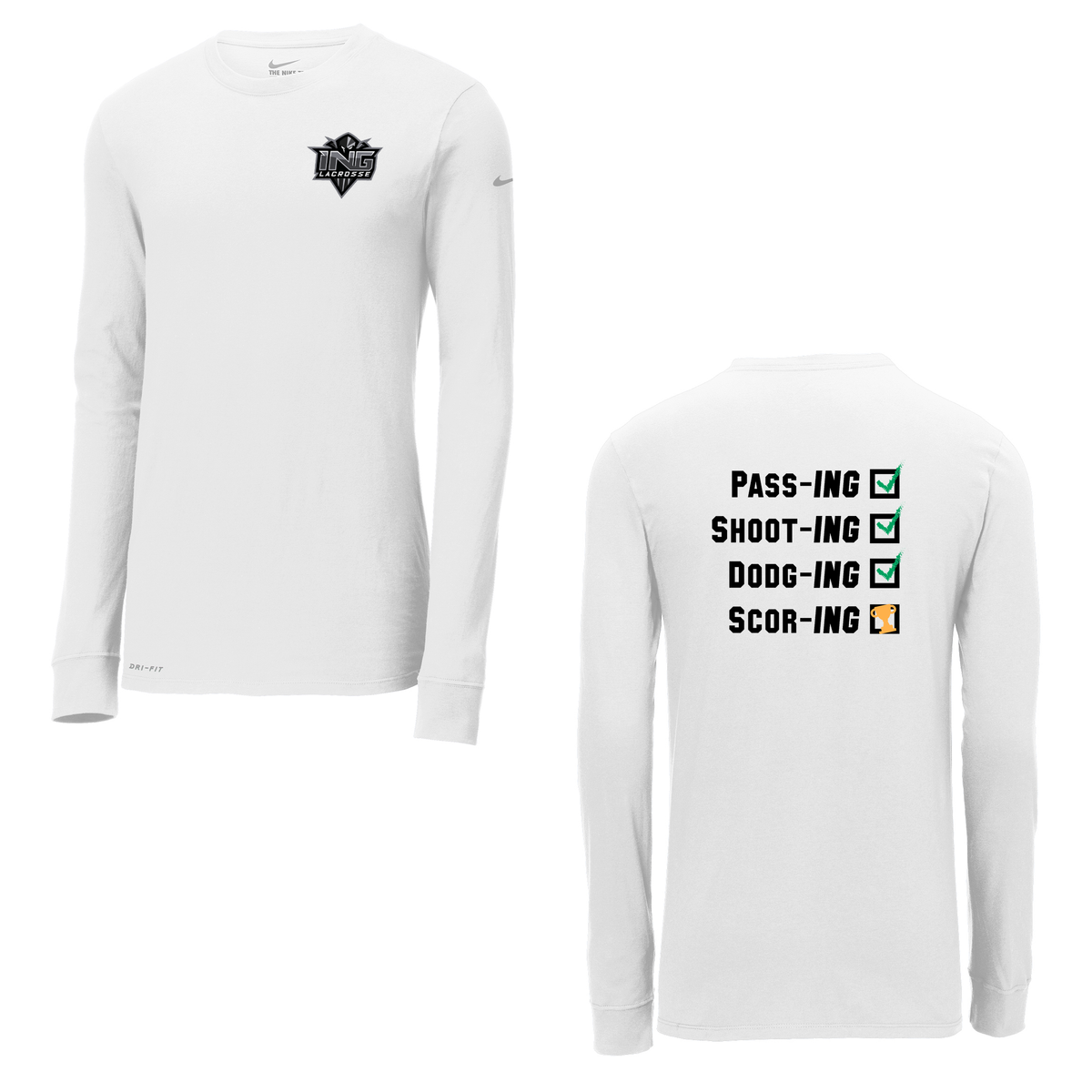 ING Lacrosse Nike Dri-FIT Long Sleeve Tee