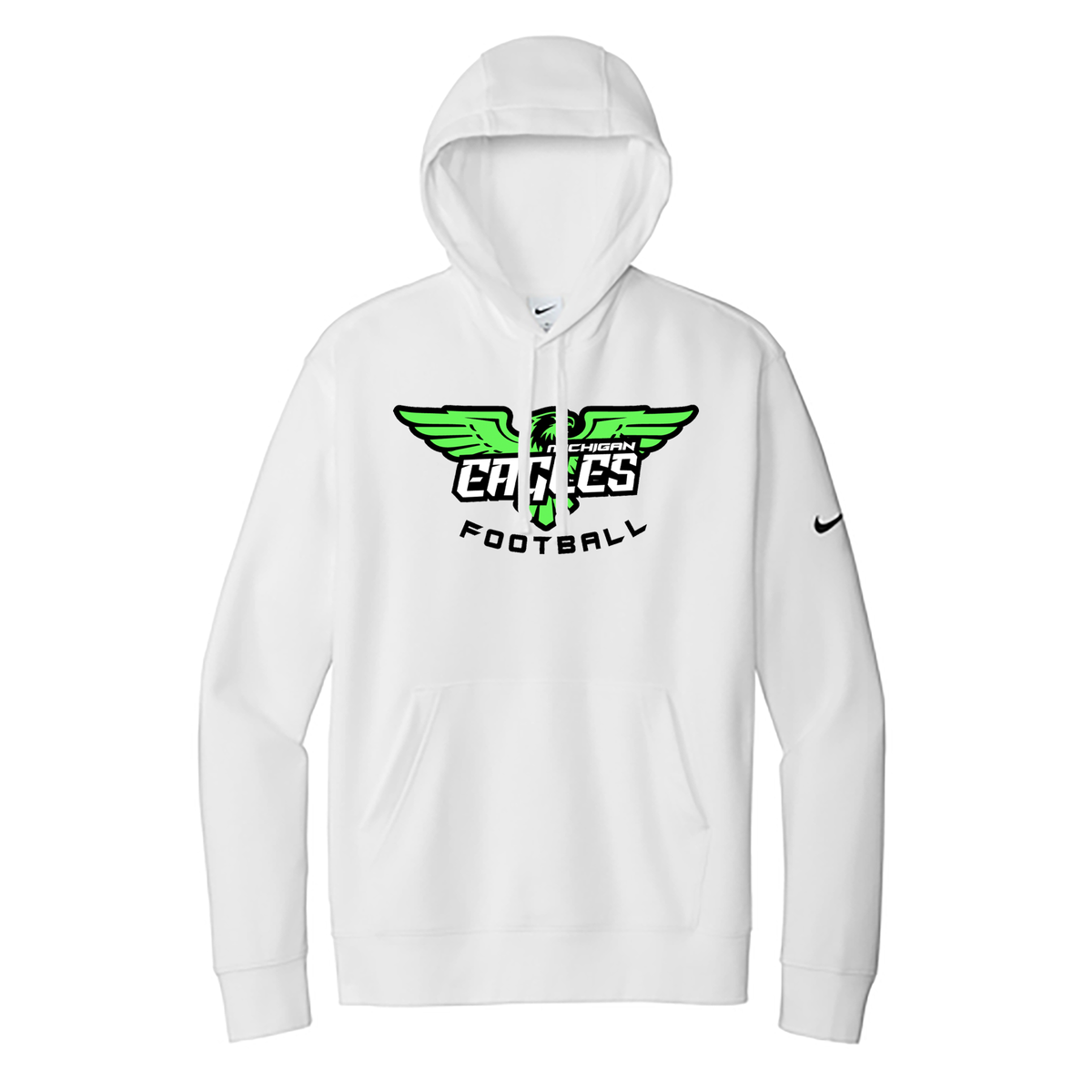 Michigan Eagles Football Nike Fleece Swoosh Hoodie