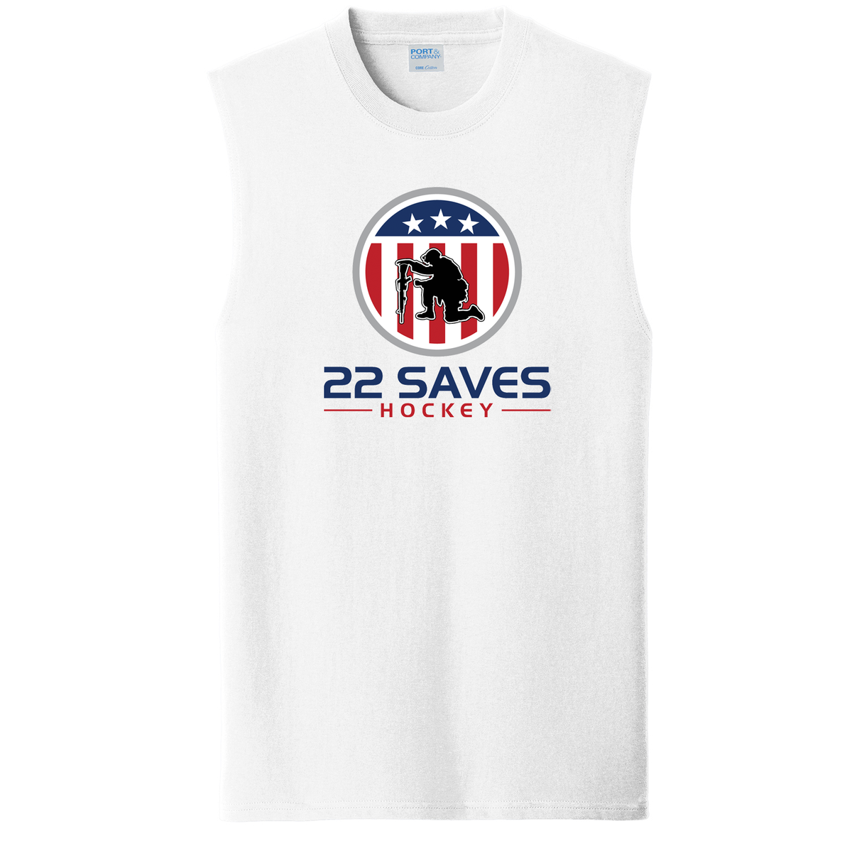 22 Saves Hockey Sleeveless T-Shirt