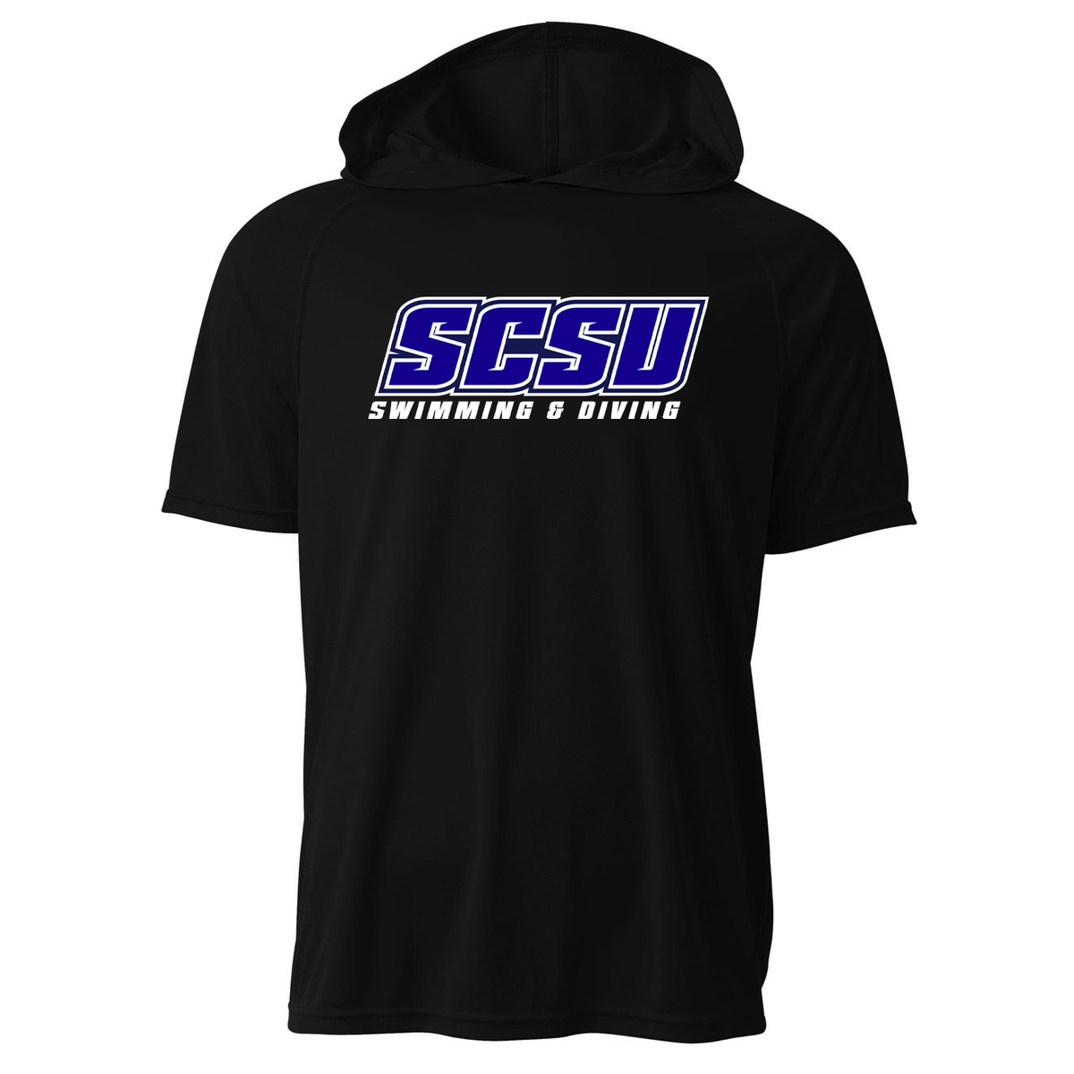 SCSU Swim and Dive Cooling Performance Short Sleeve Hooded Tee