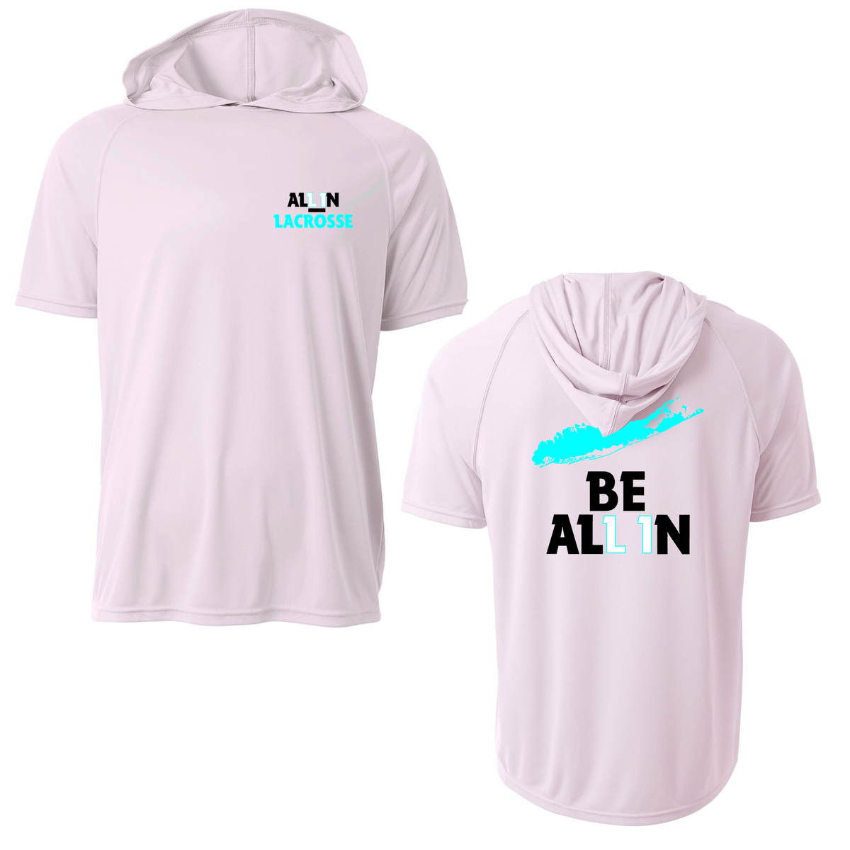 All In Lacrosse Cooling Performance Short Sleeve Hooded Tee