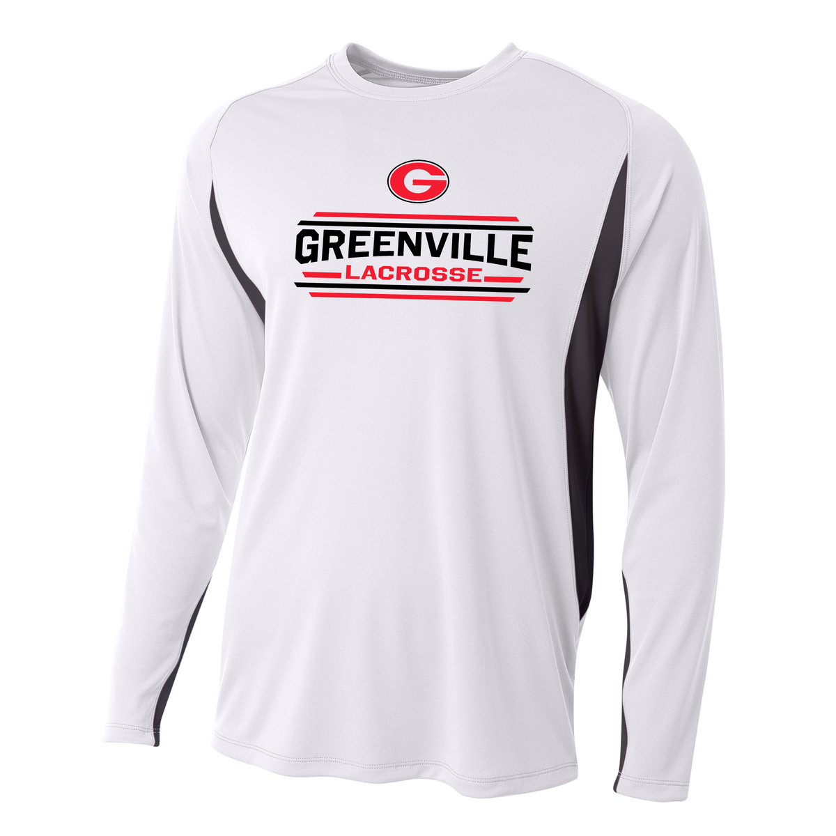 Greenville Lacrosse Long Sleeve Color Block Cooling Performance Tee