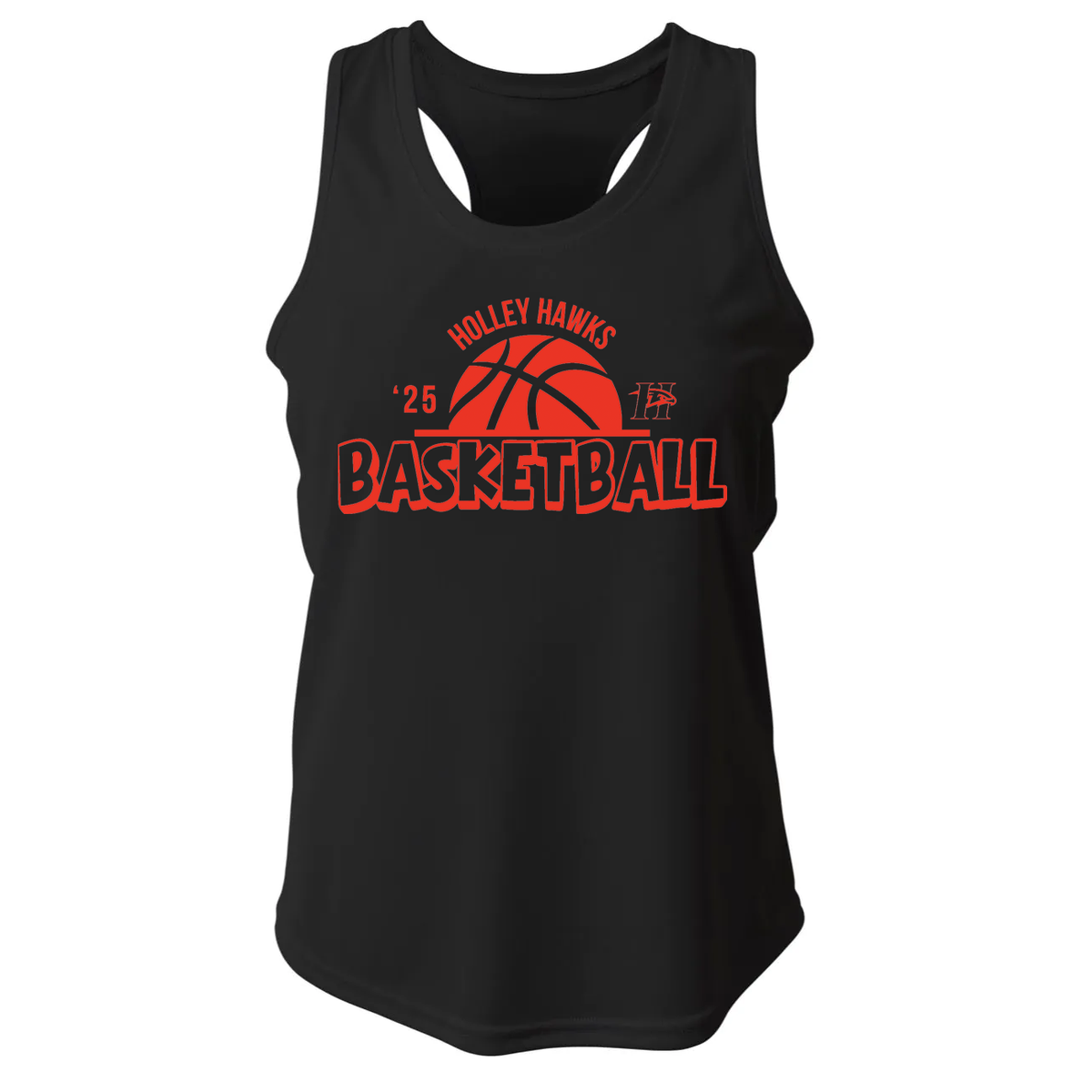 Holley Central School Girls Basketball Women's Athletic Racerback Tank