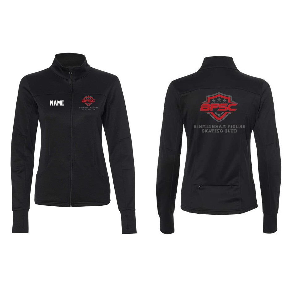 Birmingham Figure Skating Club Women's Poly-Tech Full-Zip Jacket - Back Embroidered