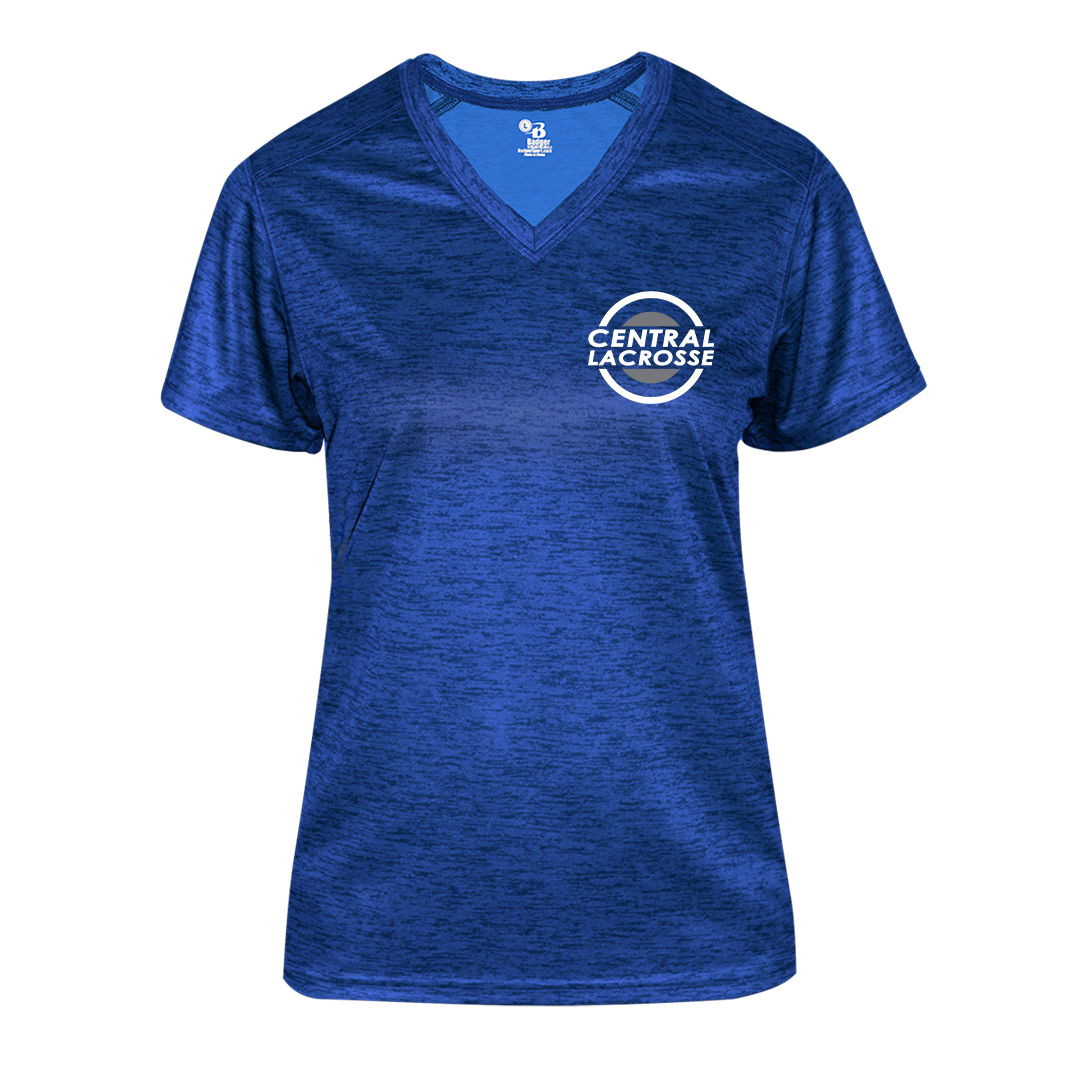 Central Girls Lacrosse Tonal Blend Womens V-Neck Tee