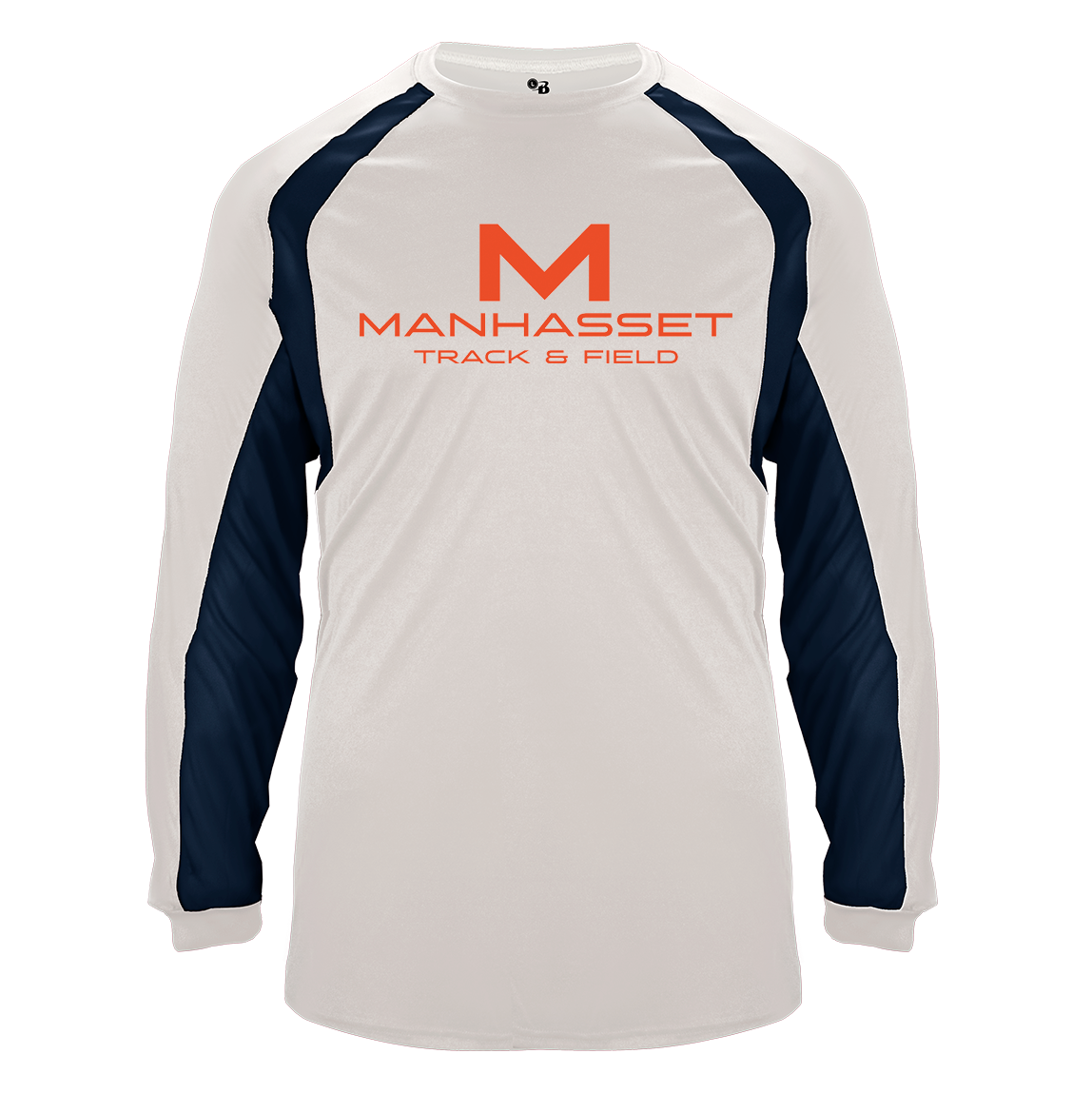 Manhasset Track & Field Hook Long Sleeve Tee *SMALL "M' ON BACK NECK*