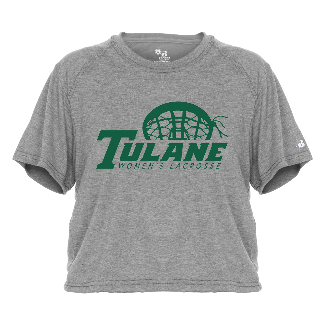 Tulane Women's Lacrosse Tri-Blend Crop Tee