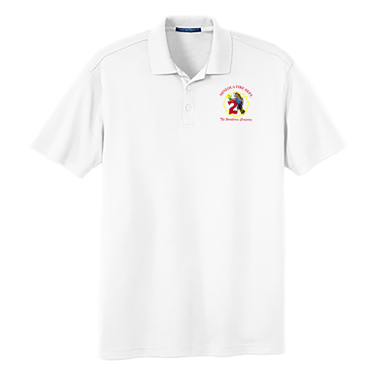 Mineola Fire Dept. Silk Touch Interlock Performance Polo