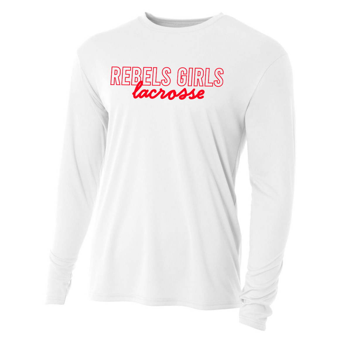 Rebels LC Girls Lacrosse A4 Cooling Performance L/S Crew