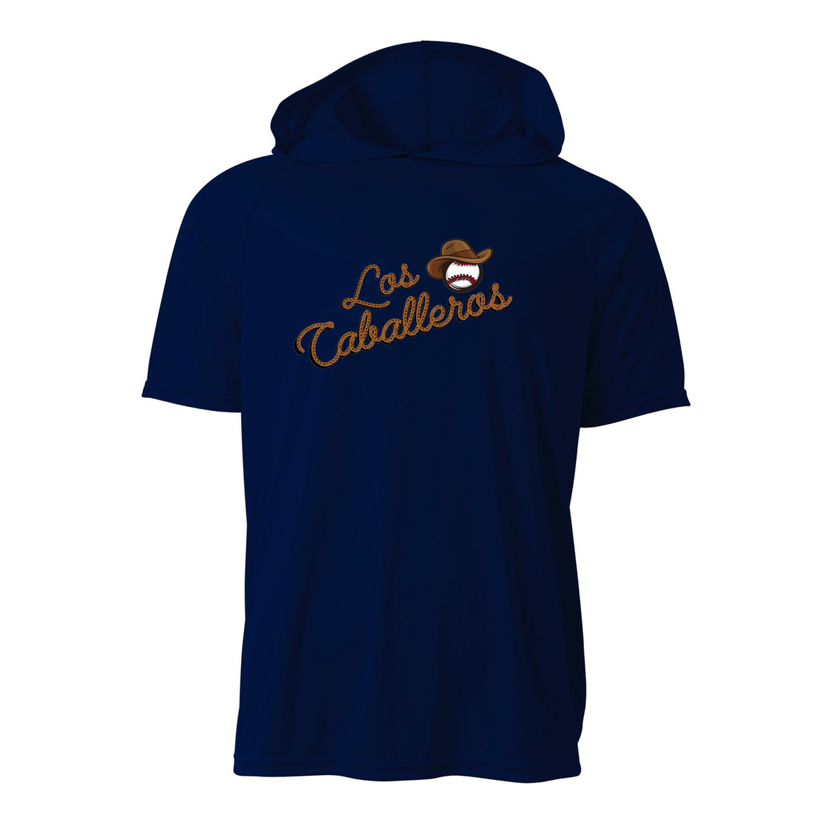 Caballeros Baseball Cooling Performance Short Sleeve Hooded Tee