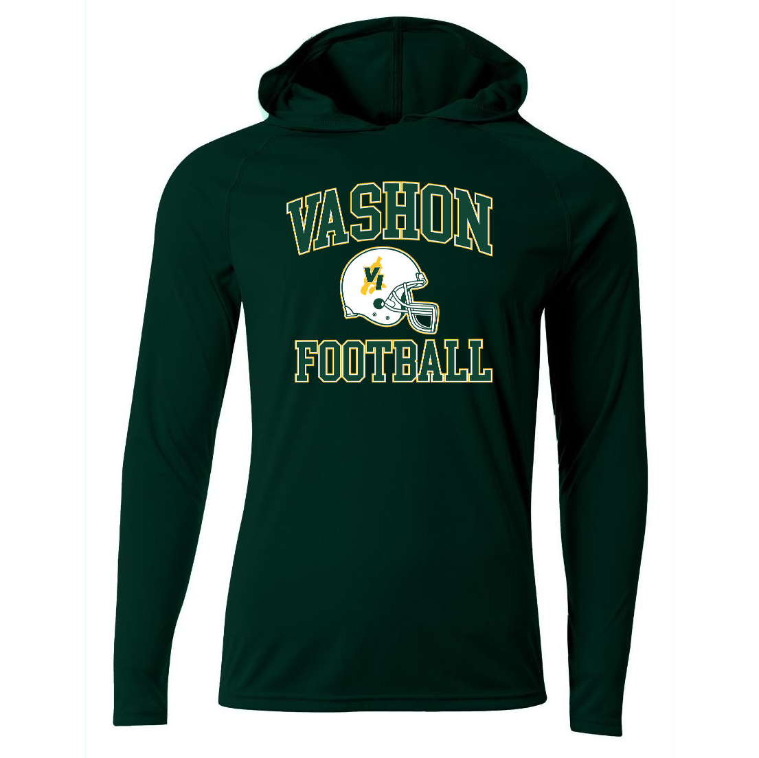 Vashon High School Football Performance Long Sleeve Hoodie