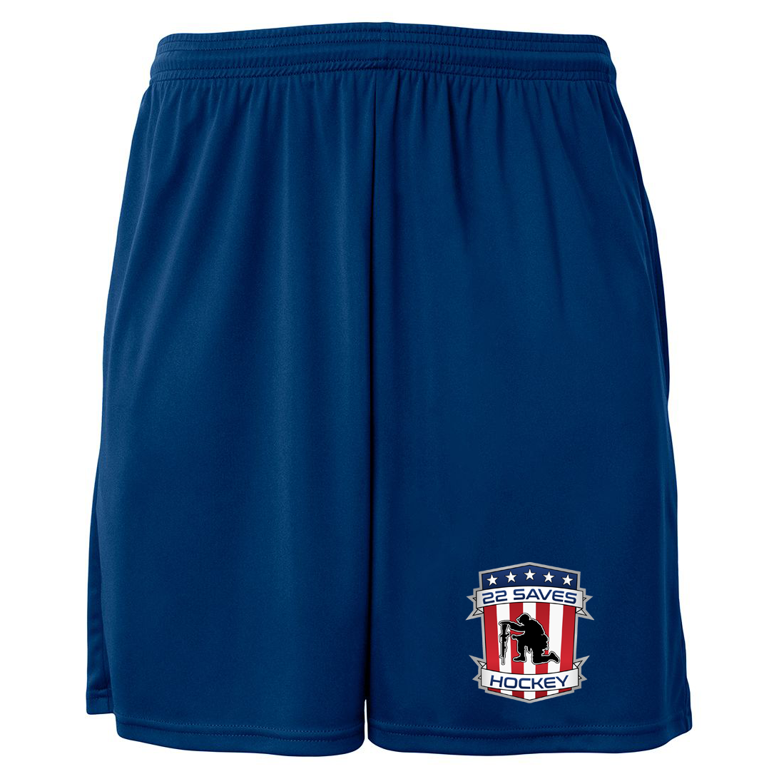 22 Saves Hockey Cooling 7" Performance Shorts with Pockets