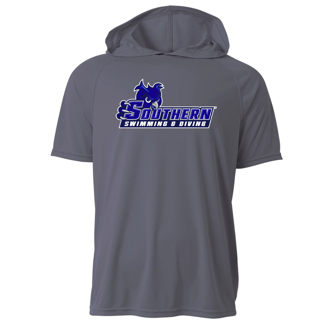 SCSU Swim and Dive Cooling Performance Short Sleeve Hooded Tee