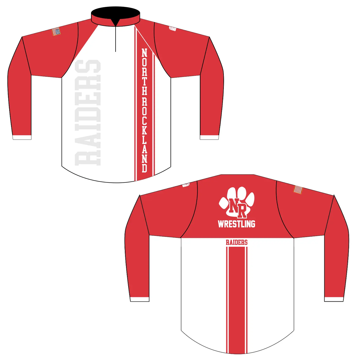 North Rockland Wrestling Premium Sublimated 1/4 Zip