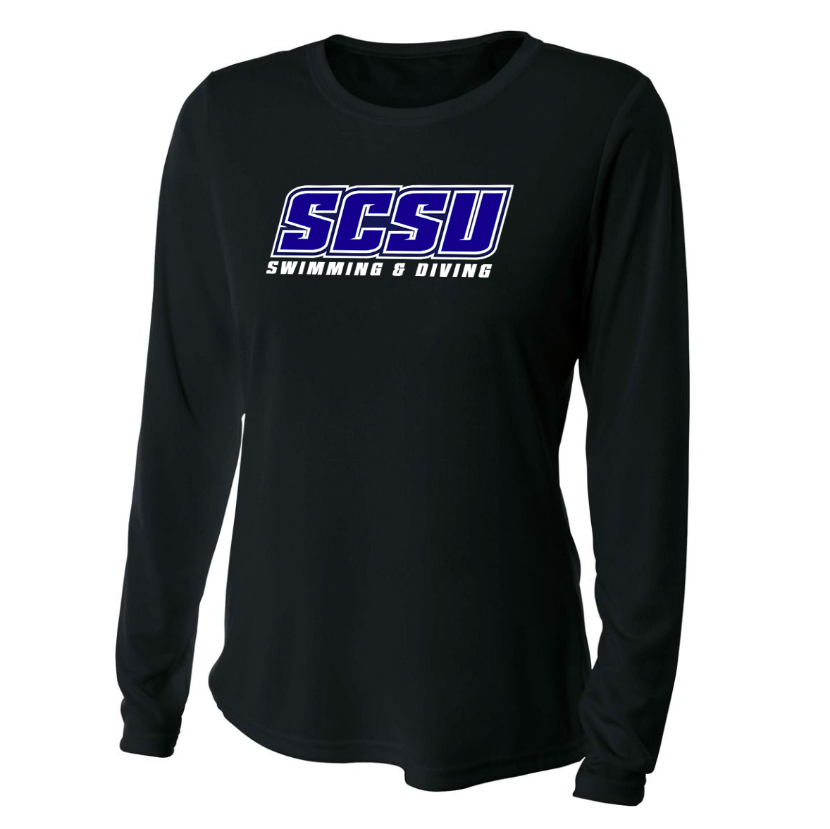 SCSU Swim and Dive Women's Long Sleeve Performance Crew