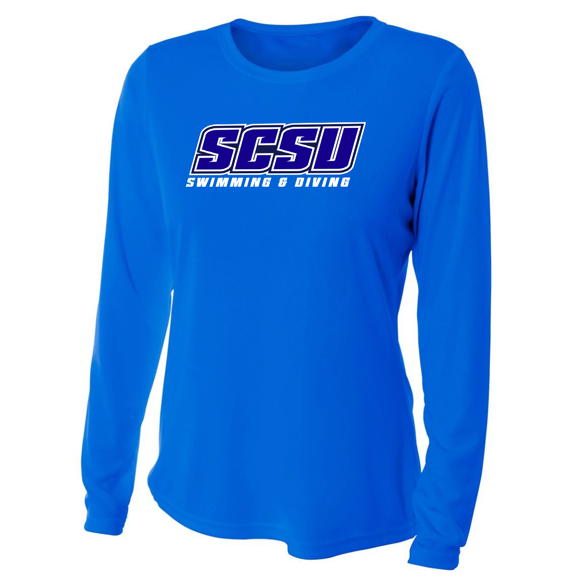 SCSU Swim and Dive Women's Long Sleeve Performance Crew