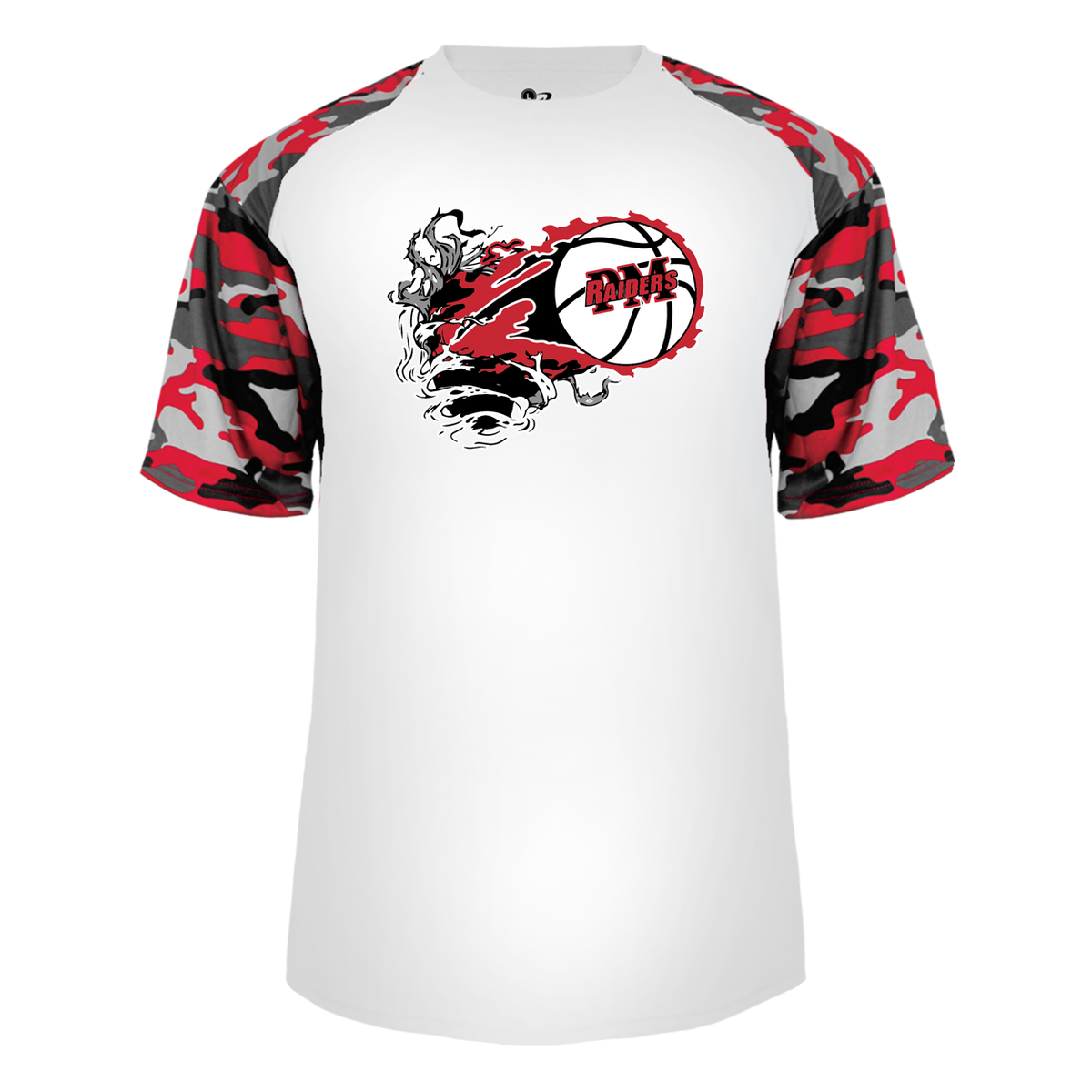 Raider Basketball Camo Sport Tee