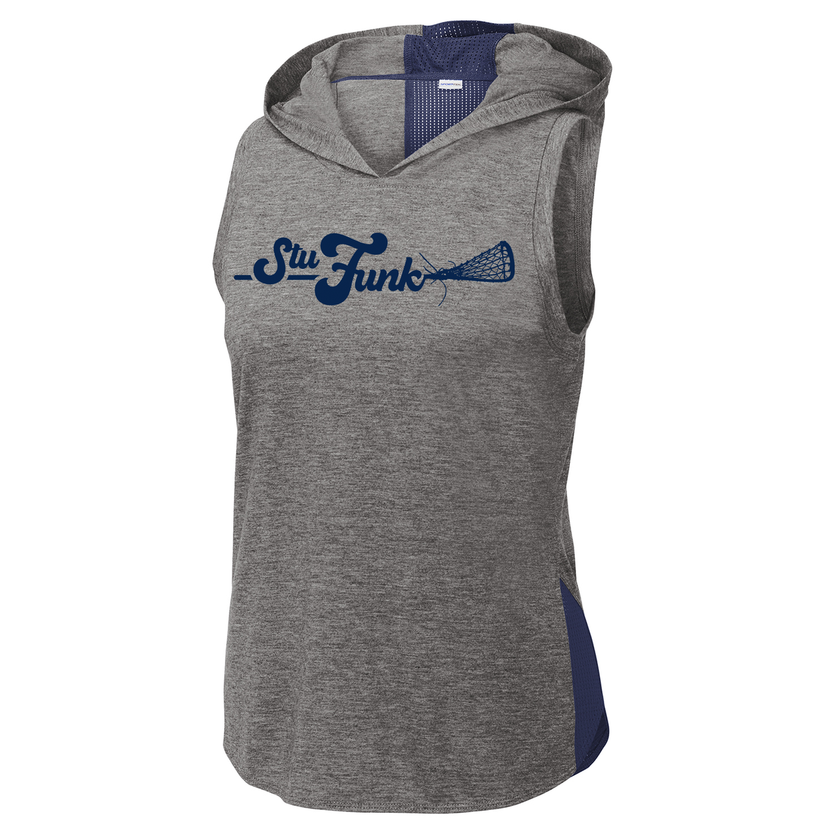 StuFunk Lacrosse Ladies Tri-Blend Hoodie Tank