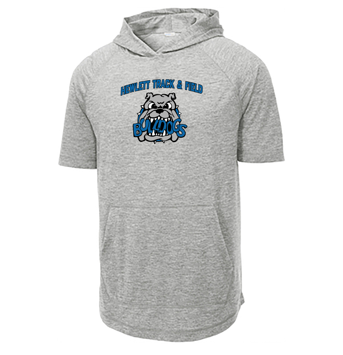 Hewlett Track & Field Tri-Blend Wicking Short Sleeve Hoodie