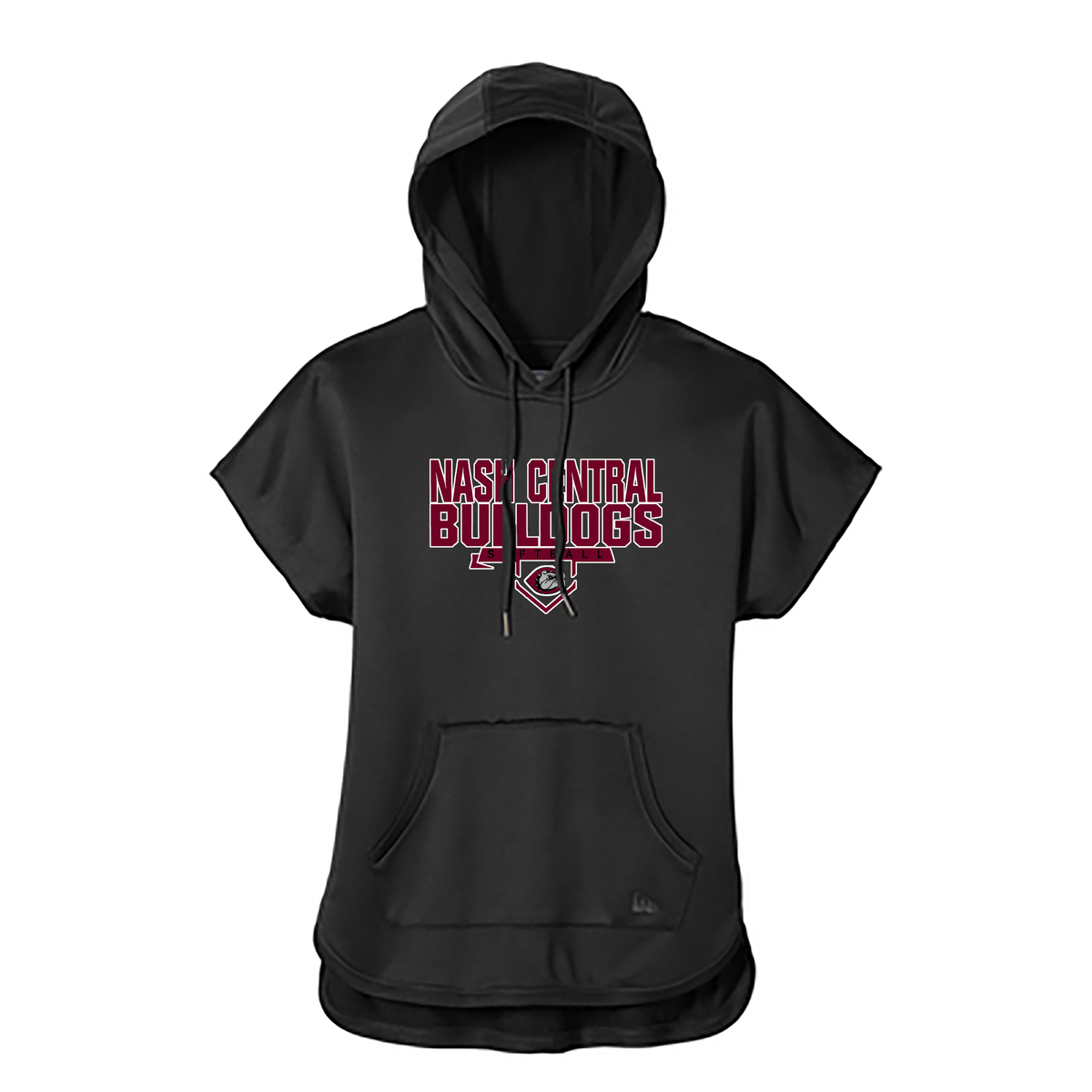 Nash Central HS Softball Ladies Performance Short Sleeve Hoodie