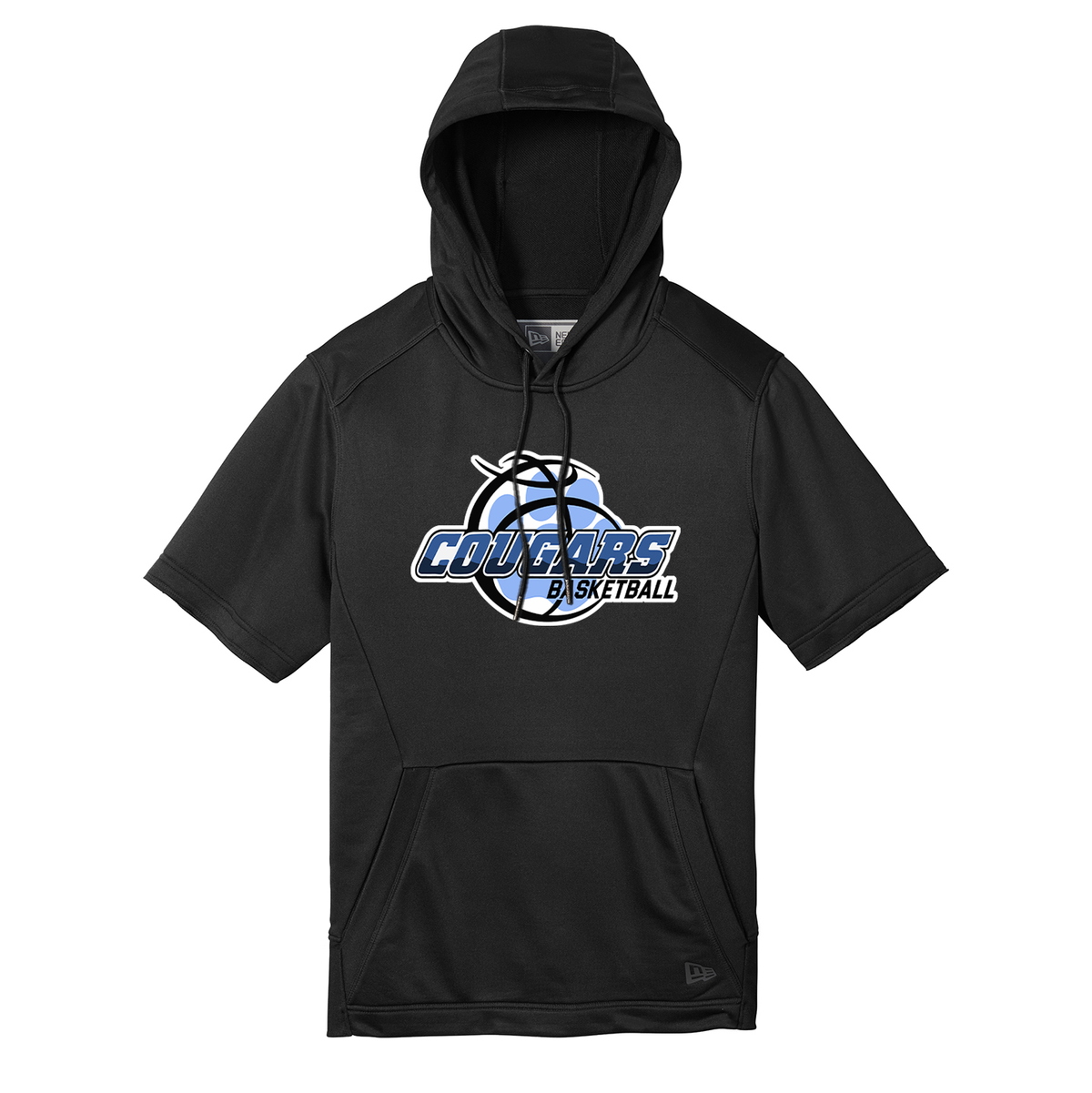 Carroll County Cougars New Era Performance Terry Short Sleeve Hoodie