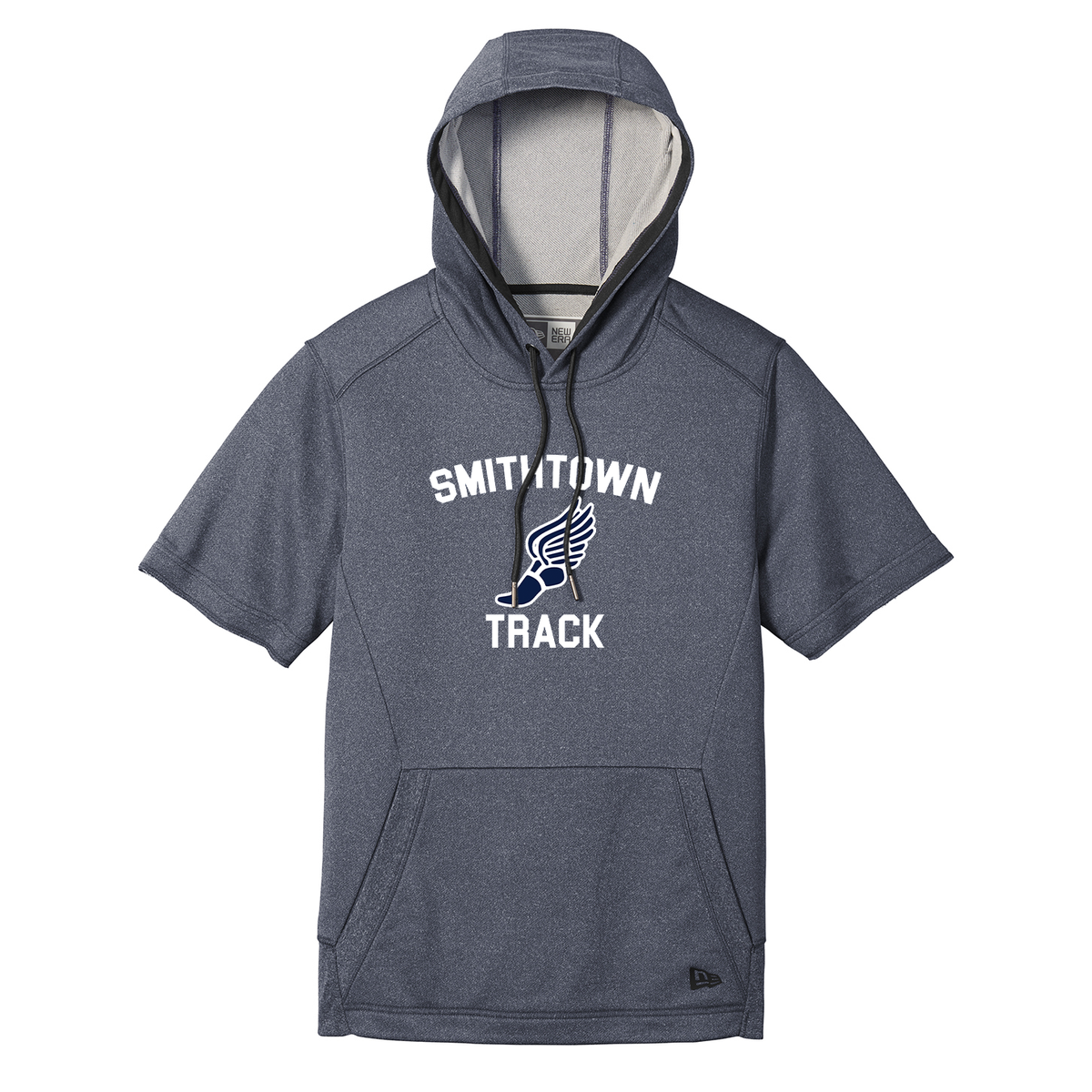 Smithtown Track New Era Performance Terry Short Sleeve Hoodie