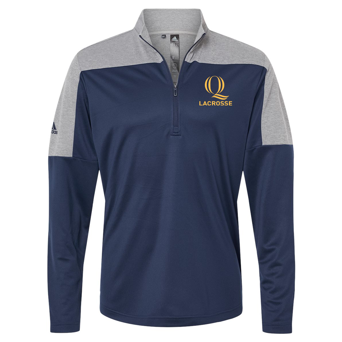 Quinnipiac Men's Lacrosse Adidas Colorblock Lightweight Quarter-zip