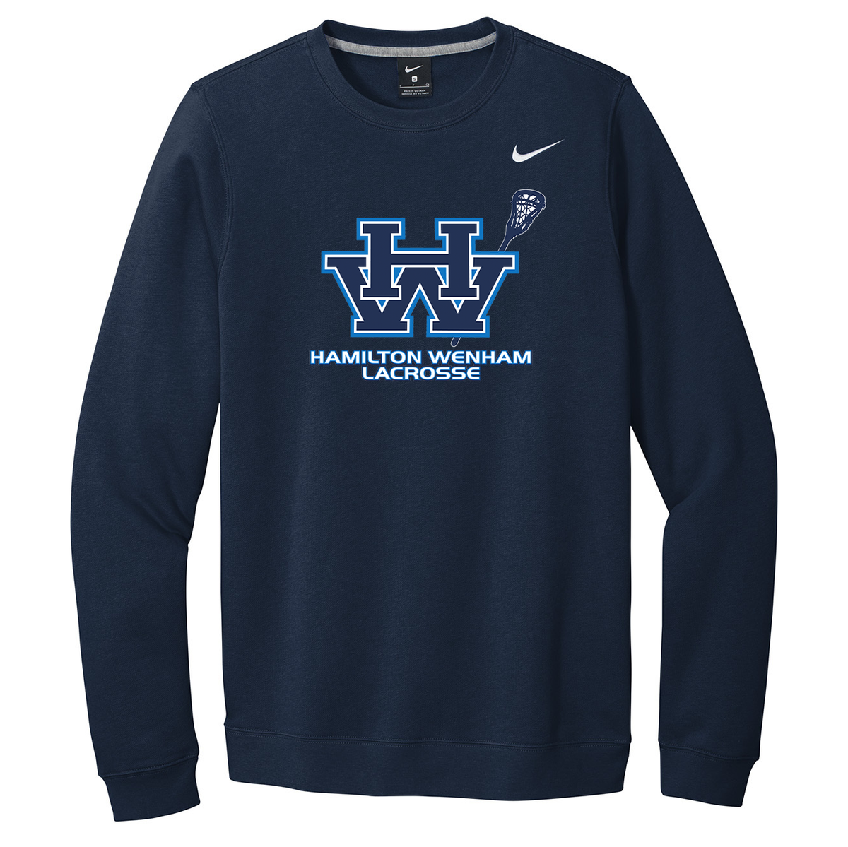 Hamilton Wenham Lacrosse Nike Fleece Crew Neck