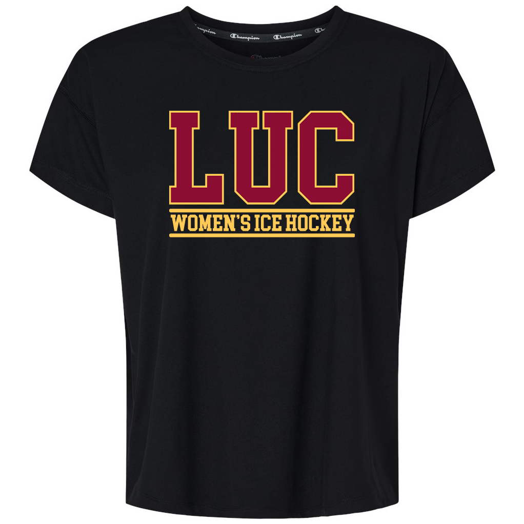 LUC Women's Ice Hockey Champion Women's Soft Touch Short Sleeve