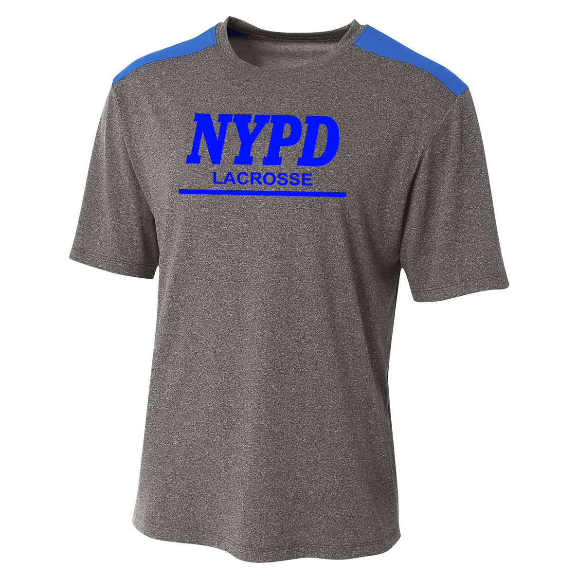 NYPD Lacrosse Heather Short Sleeve Colorblock T-Shirt