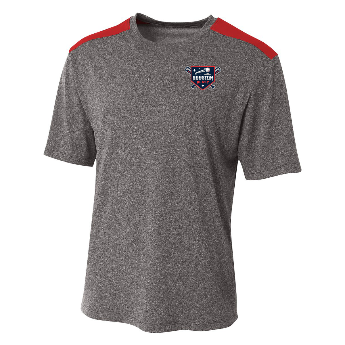 Houston Blast Baseball Heather Color Block T-Shirt