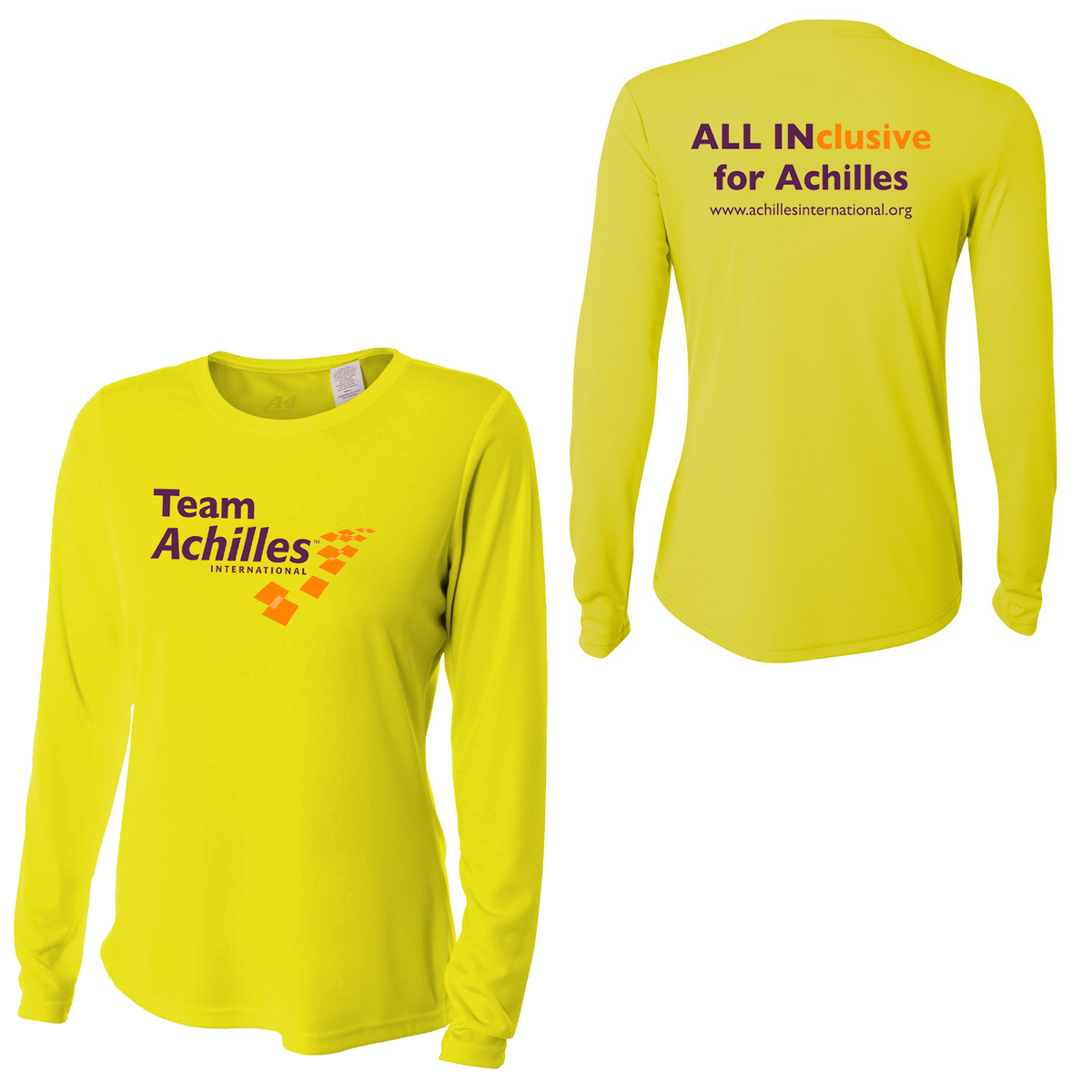 Achilles International A4 Women's Cooling Performance Long Sleeve: Charity Runner