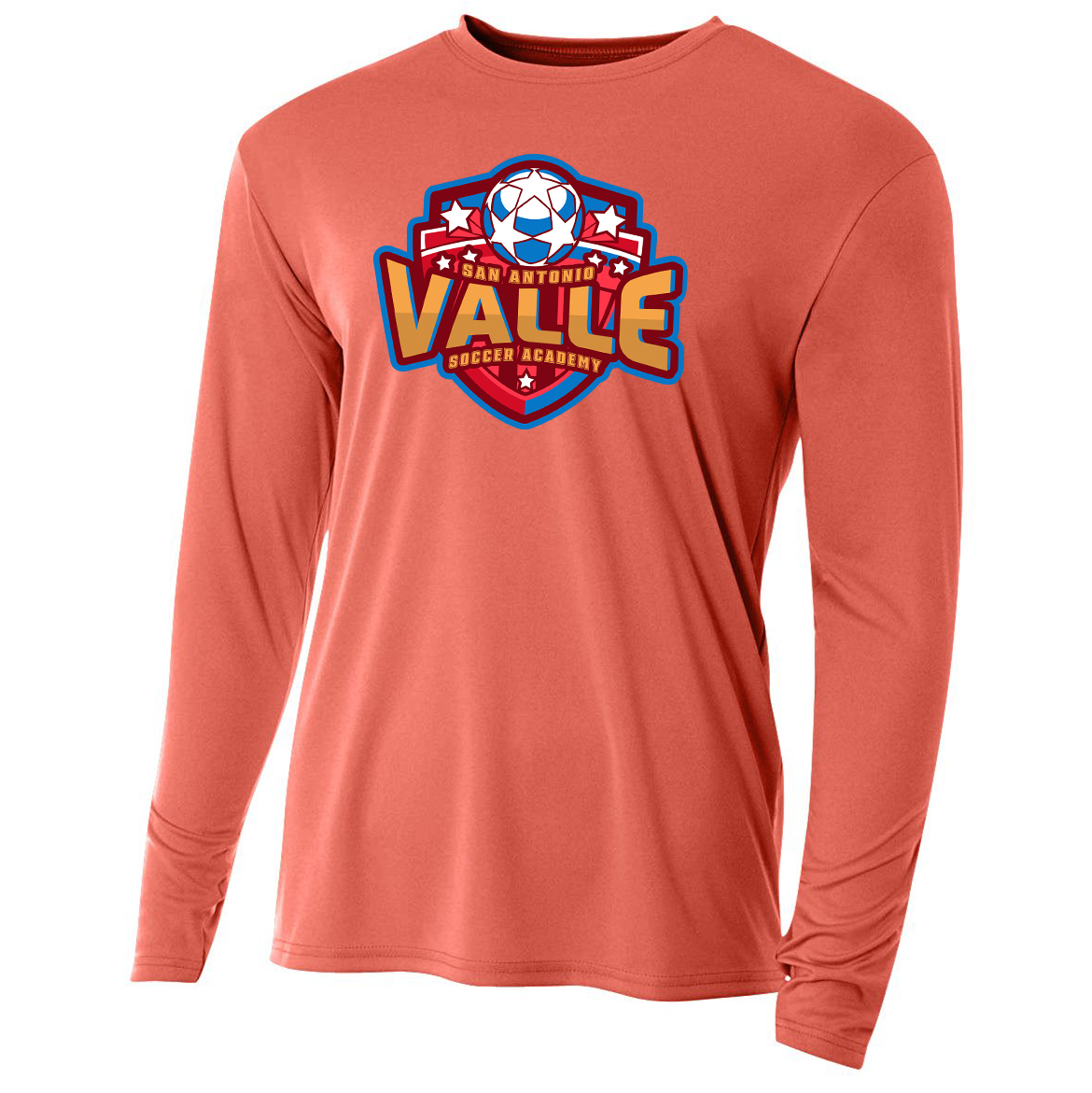 Valle Soccer Academy A4 Cooling Performance L/S Crew