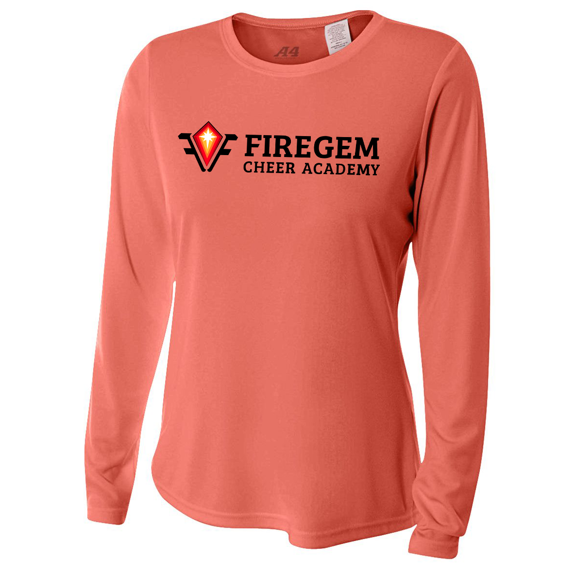 Firegem Cheer Academy A4 Women's Long Sleeve Performance Crew