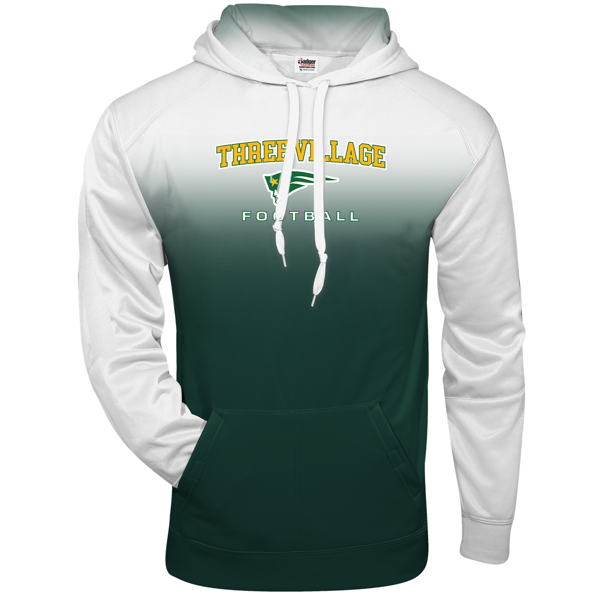 Three Village Football Ombre Hoodie