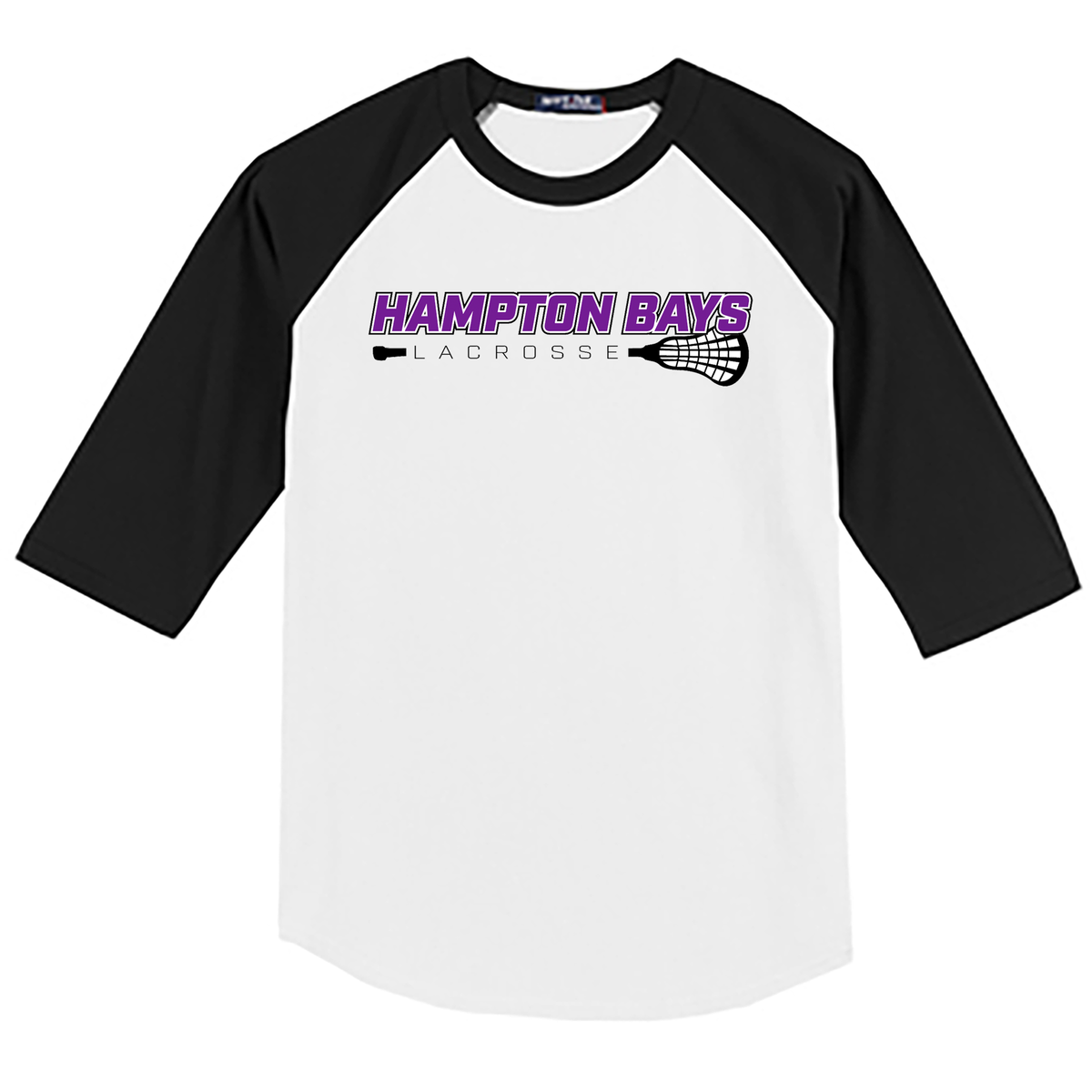 Hampton Bays Lacrosse 3/4 Sleeve Baseball Shirt