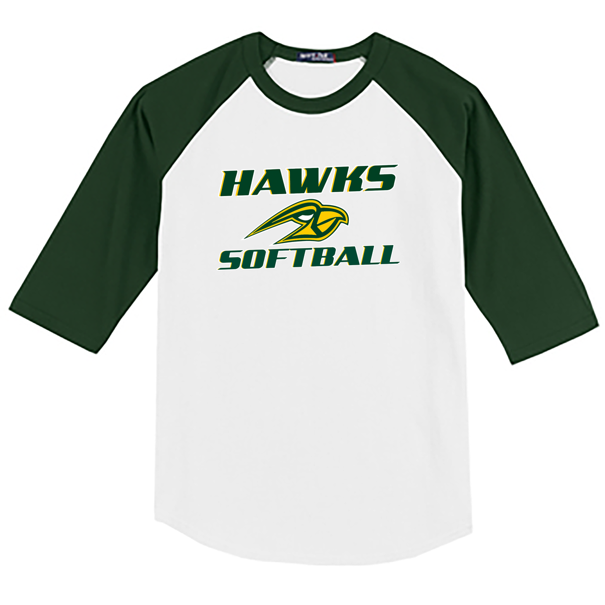 Hillsdale Hawks 3/4 Sleeve Baseball Shirt