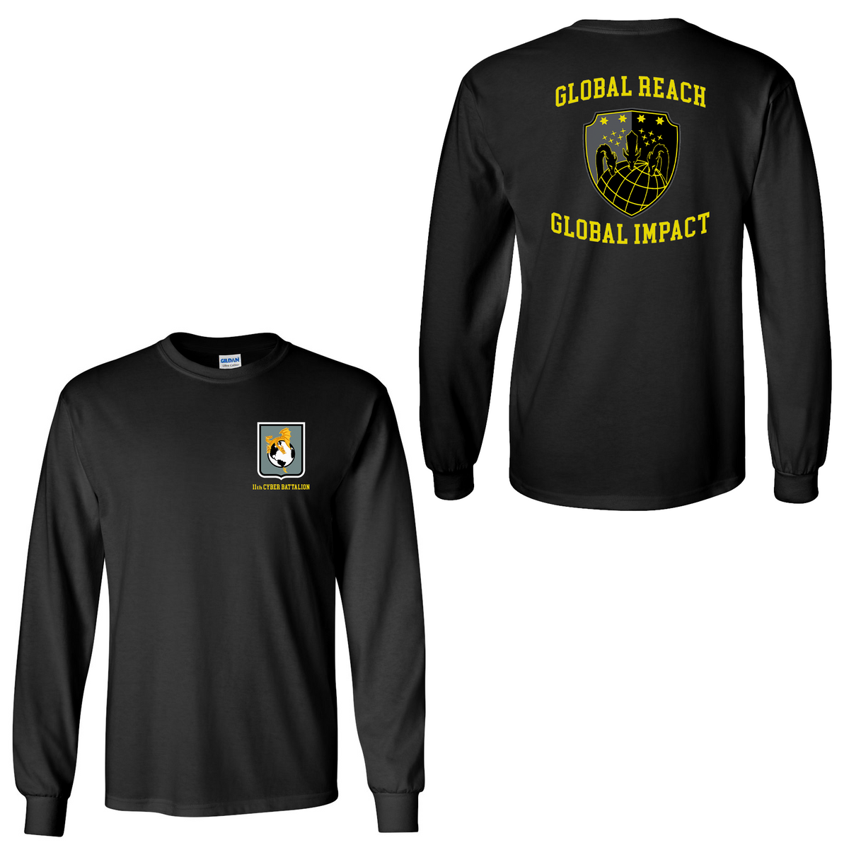 11th Cyber Battalion Gildan Ultra Cotton Long Sleeve Shirt - AUTHORIZED FOR PRT WEAR